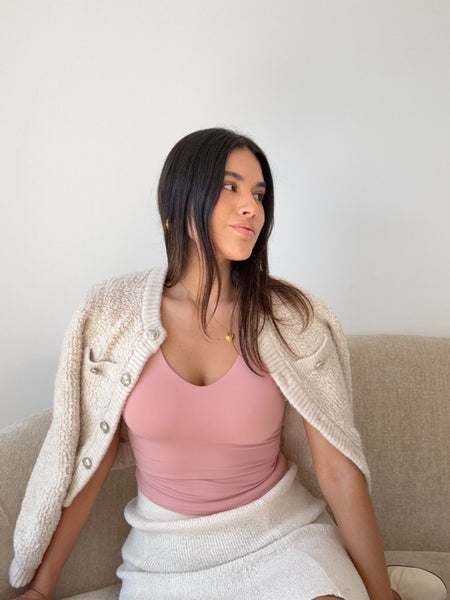 NEW! AtheBasic Buttery Soft V Neck - Blush