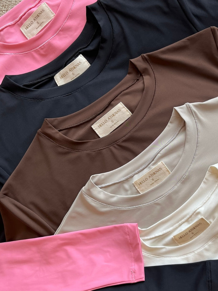 NEW! AtheBasic Buttery Soft manga larga - Sugar Pink