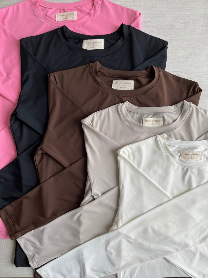 NEW! AtheBasic Buttery Soft manga larga - Sugar Pink