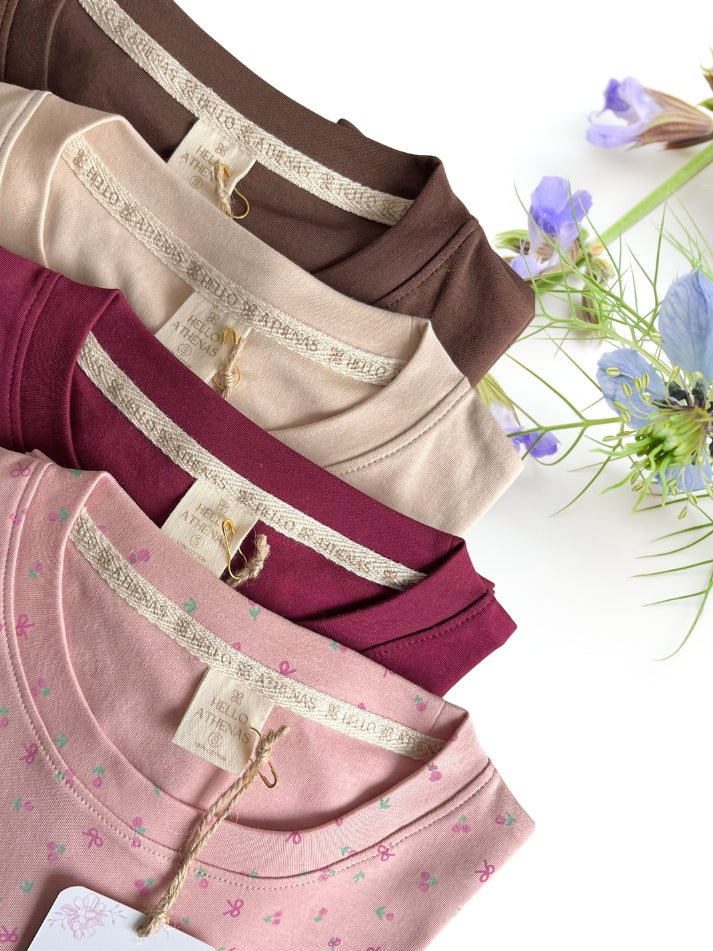 NEW! Polo AtheBasic Estampado Garden - Pink Bows