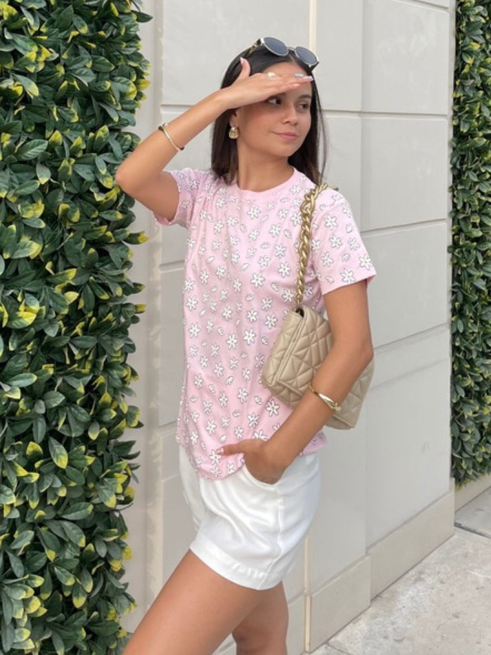 OUTLET -  AtheBasic Básico Garden baby pink & daisies