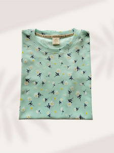 NEW! Polo AtheBasic Estampado Garden - Color Mint