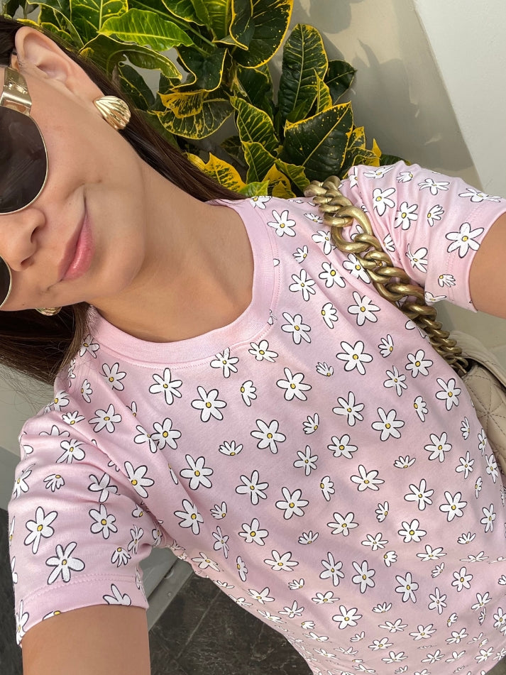 OUTLET -  AtheBasic Básico Garden baby pink & daisies