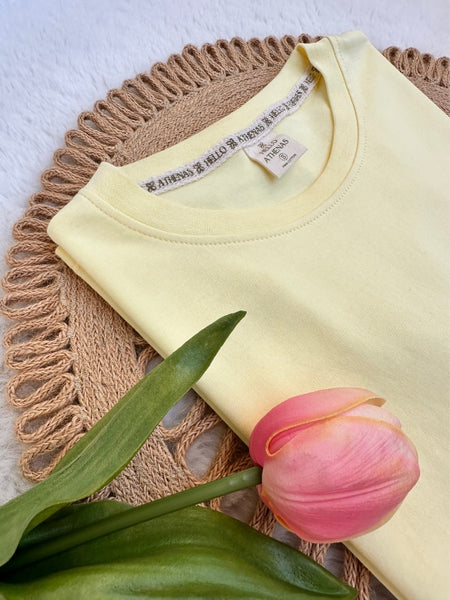 NEW COLOR! Polo AtheBasic Básico Pale Banana