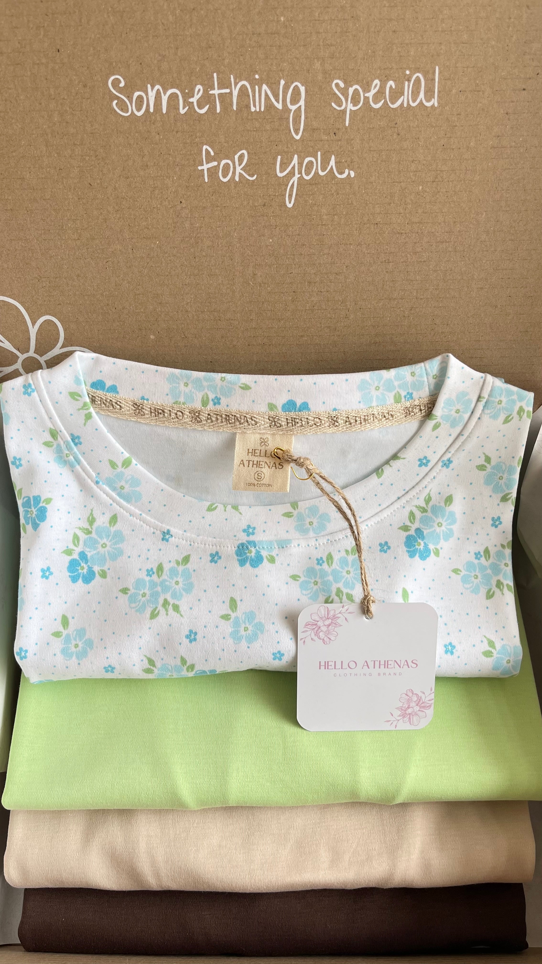 OUTLET - AtheBasic Garden Light Blue Flowers