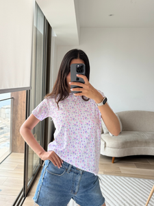 NEW! Polo AtheBasic Estampado Garden - Pink & Lavender flowers