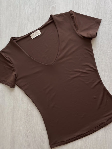 NEW! AtheBasic Buttery Soft V Neck - Chocolate